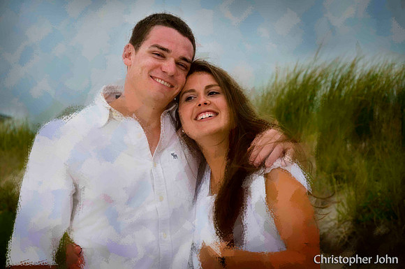 beach engagements portraits